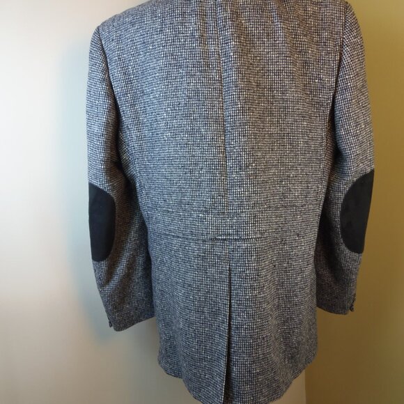 Vintage Bacharach Wool Tweed Men's 46R Sorts Coat Costumer Union Label Collectib - Picture 16 of 16